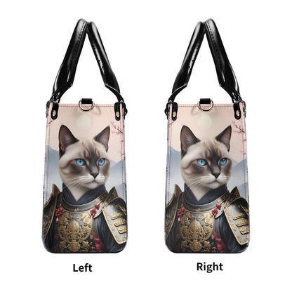 Samurai Cat Bag Cute Crossbody Bag Unique Purse Cute Purse, Luxury Bag Vegan Leather Bags Printed Designer Bag