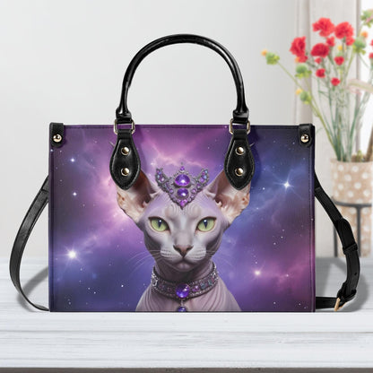 Galactic Empress Cat Bag Cute Crossbody Bag Unique Purse Cute Purse, Luxury Bag Vegan Leather Bags Printed Designer Bag