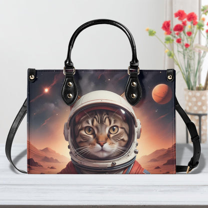 Astronaut Cat Bag Cute Crossbody Bag Unique Purse Cute Purse, Luxury Bag Vegan Leather Bags Printed Designer Bag