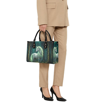 Forest Guardian Unicorn Crossbody Bag - Mystical Vegan Leather Designer Purse, Unique Gift for Women