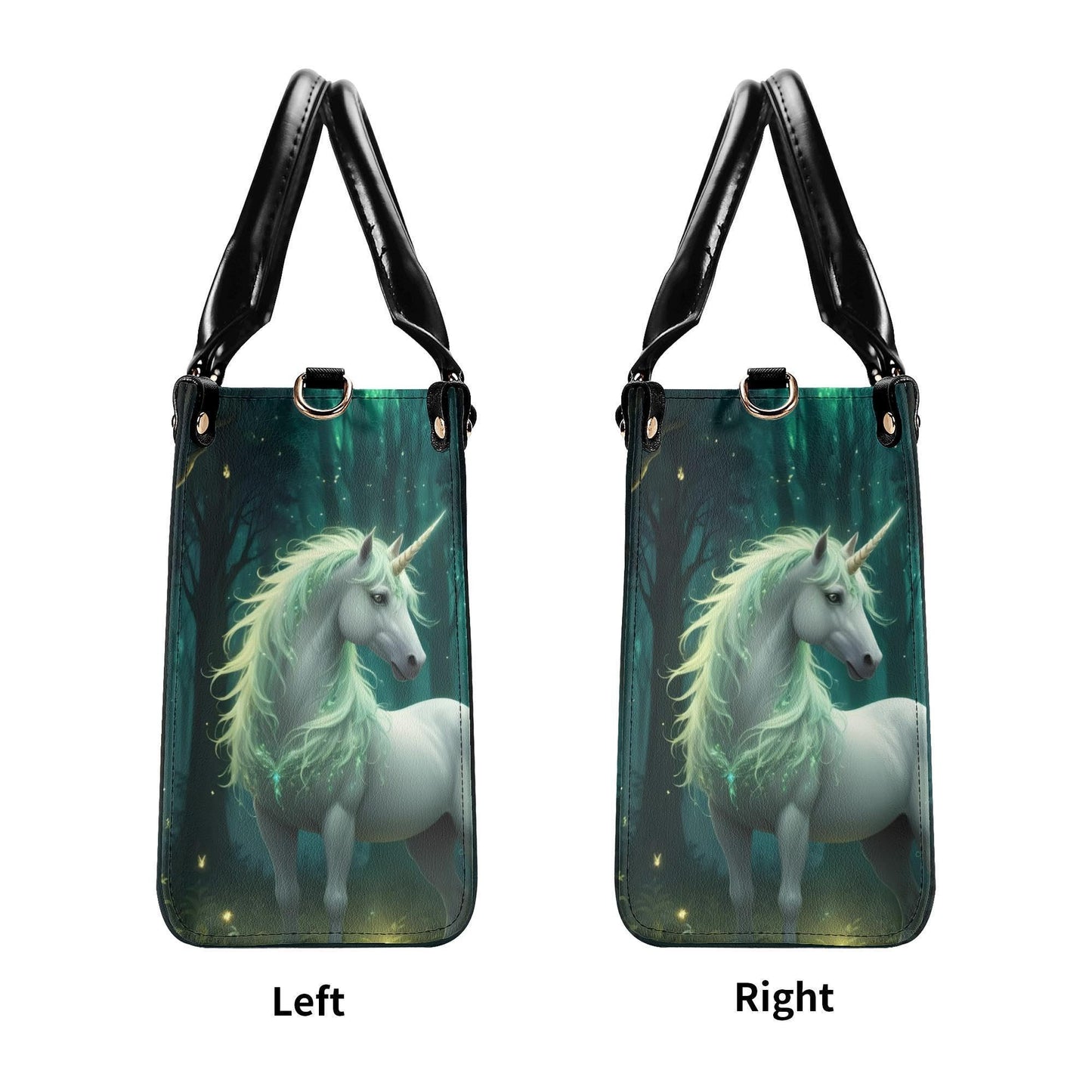 Forest Guardian Unicorn Crossbody Bag - Mystical Vegan Leather Designer Purse, Unique Gift for Women
