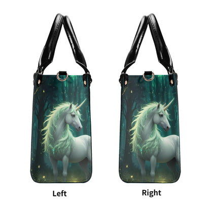 Forest Guardian Unicorn Crossbody Bag - Mystical Vegan Leather Designer Purse, Unique Gift for Women