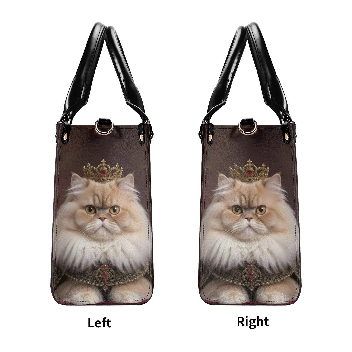 Persian Cat Crossbody Bag - Vegan Leather Designer Purse, Unique Gift for Cat Lovers