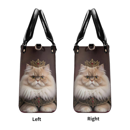 Persian Cat Crossbody Bag - Vegan Leather Designer Purse, Unique Gift for Cat Lovers