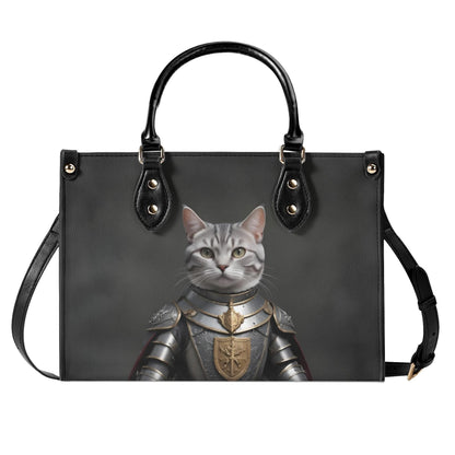 Knighted Templar Cat Bag Cute Crossbody Bag Unique Purse Cute Purse, Luxury Bag Vegan Leather Bags Printed Designer Bag