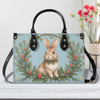 Adorable Rabbit Crossbody Bag - Vegan Leather Designer Purse, Unique Animal Lover Gift for Women