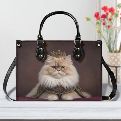Persian Cat Crossbody Bag - Vegan Leather Designer Purse, Unique Gift for Cat Lovers