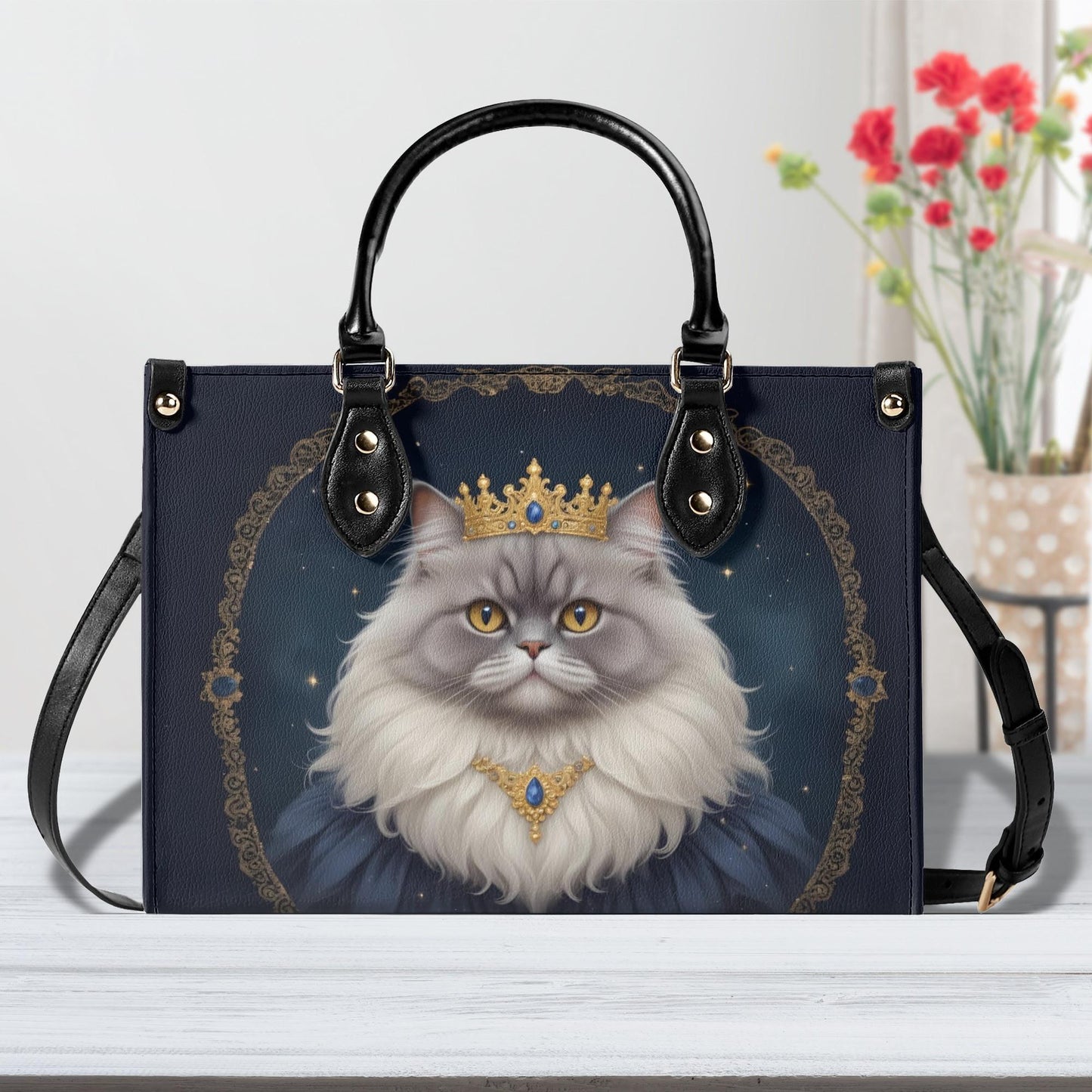 Celestial Duchess Cat Bag Cute Crossbody Bag Unique Purse Cute Purse, Luxury Bag Vegan Leather Bags Printed Designer Bag
