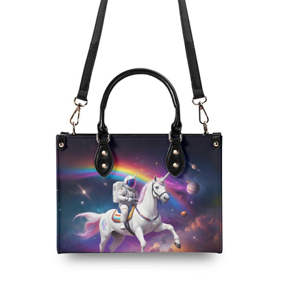 Astronaut Unicorn Crossbody Bag - Mystical Vegan Leather Designer Purse, Unique Gift for Women