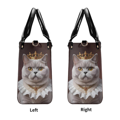 British Shorthair Cat Crossbody Bag - Vegan Leather Designer Purse, Unique Gift for Cat Lovers