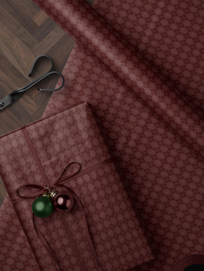 Red Diamond Gift Wrap Mom Traditional Gift Wrap Christmas Wrapping Paper Roll Classic Wrapping Paper Red Argyle Paper Elegant Gift Wrap