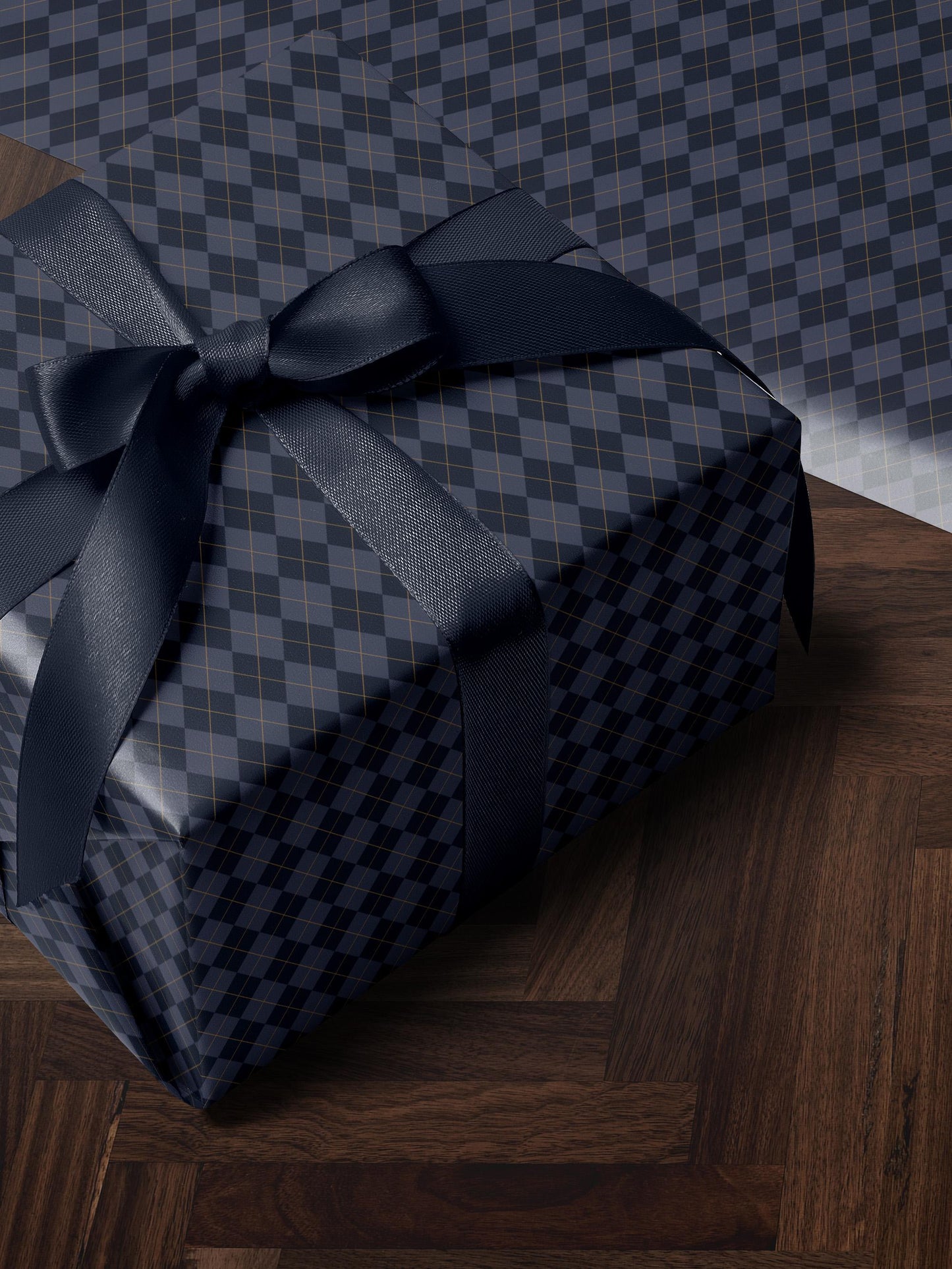 Blue Argyle Gift Wrap Paper Blue Plaid Wrapping Paper Pattern Father Day Gift Wrap for Boy Birthday Gift Wrap Traditional Gift Wrap Blue