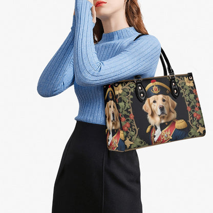 Golden Retriever Napoleon Crossbody Bag - Royal Vegan Leather Purse, Unique Gift for Dog Lovers