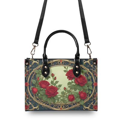 Lush Roses and Vines Bag Cute Crossbody Bag Unique Purse Cute Purse, Luxury Bag Vegan Leather Bags Printed Designer Bag