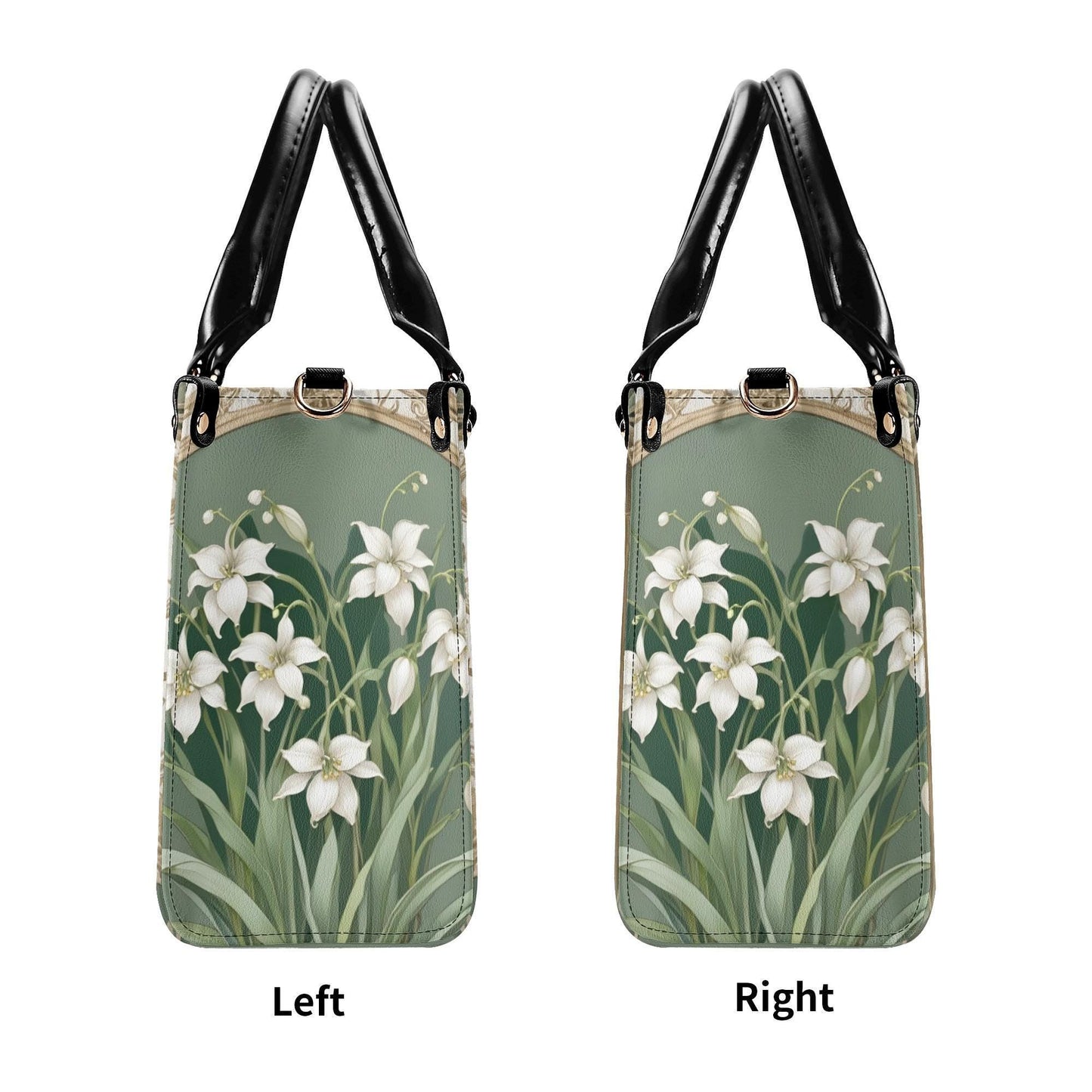 Lily of the Valley Crossbody Bag - Floral Vegan Leather Designer Purse, Unique Gift for Women
