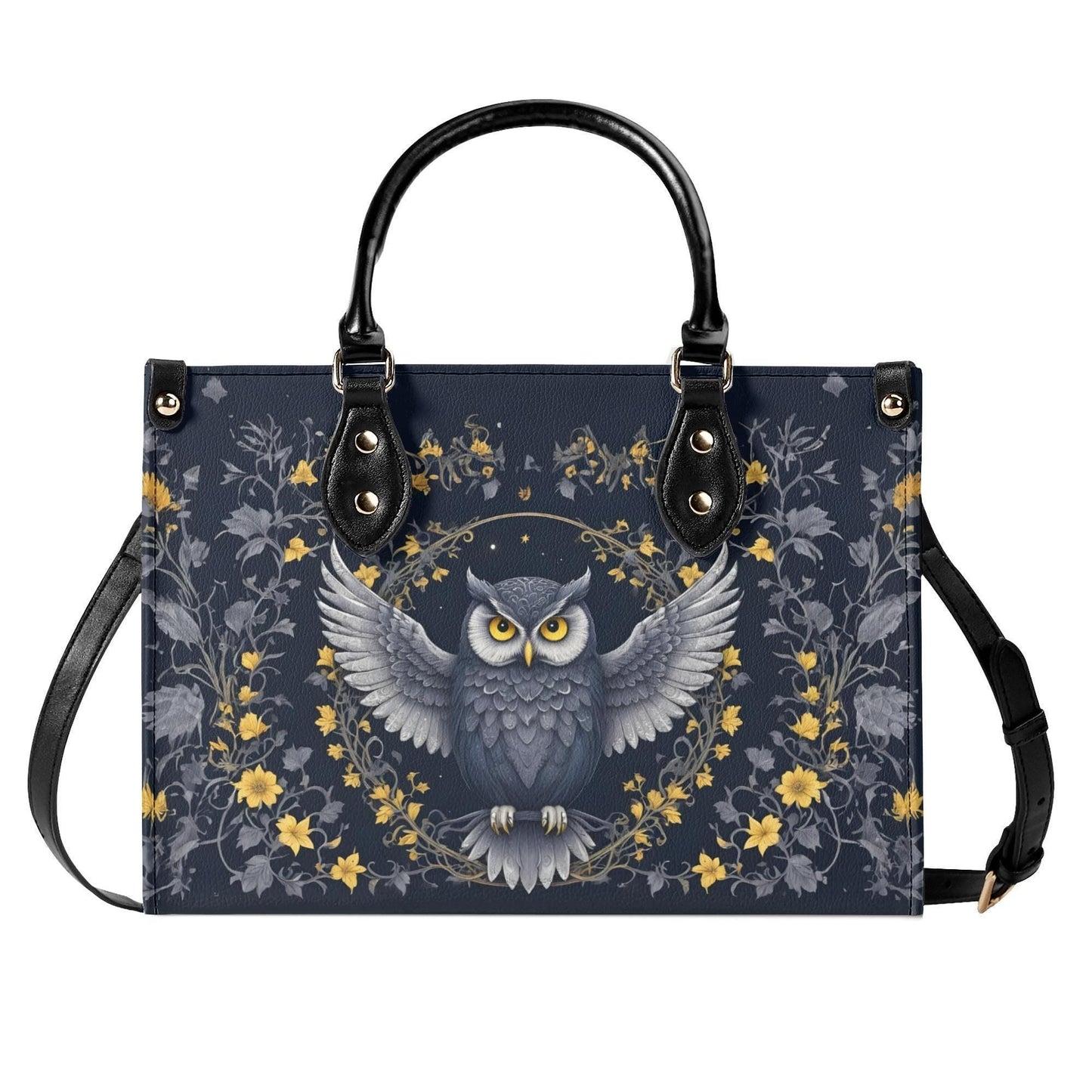 Mystical Owl Crossbody Bag - Nature-Inspired Vegan Leather Purse, Unique Gift for Women