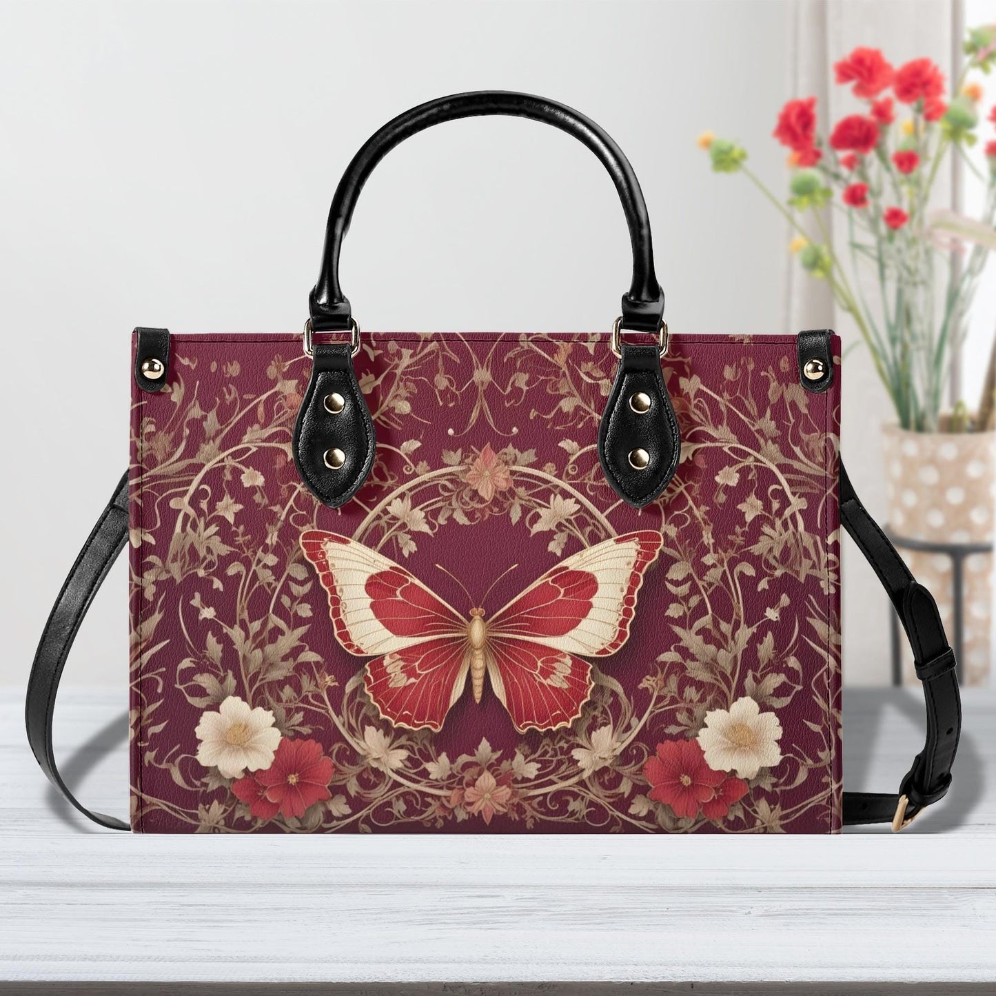 Exquisite Butterfly Crossbody Bag - Nature-Inspired Vegan Leather Purse, Unique Gift for Women