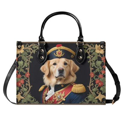 Golden Retriever Napoleon Crossbody Bag - Royal Vegan Leather Purse, Unique Gift for Dog Lovers