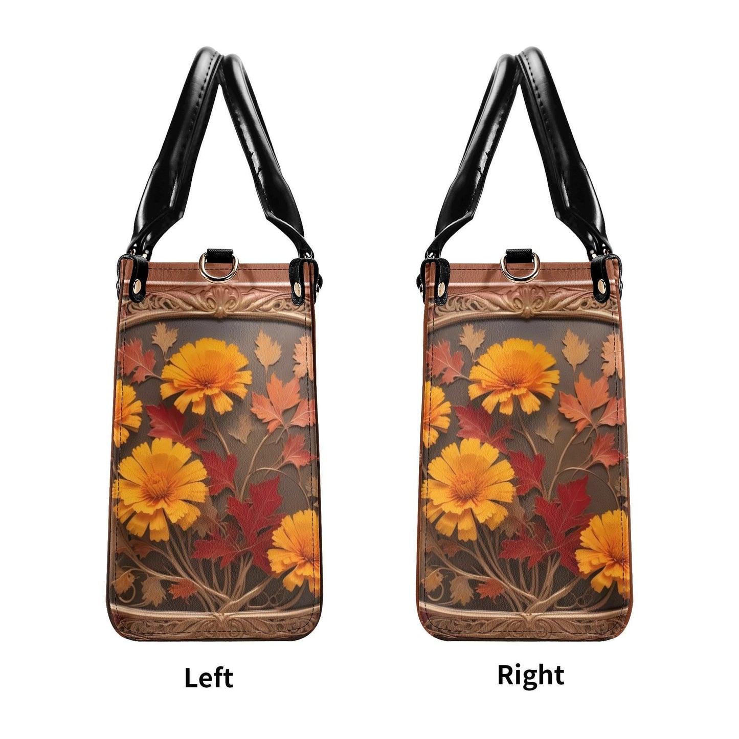 Autumn Maple Leaves Crossbody Bag - Nature-Inspired Vegan Leather Purse, Unique Gift for Women