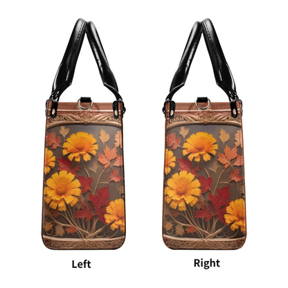 Autumn Maple Leaves Crossbody Bag - Nature-Inspired Vegan Leather Purse, Unique Gift for Women