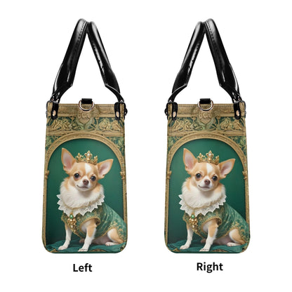 Chihuahua Art Nouveau Crossbody Bag - Royal Dog Portrait Vegan Leather Purse, Unique Gift for Dog Lovers