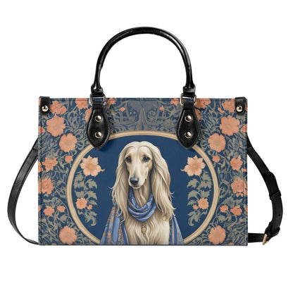 Afghan Hound in Silk Scarf Crossbody Bag - Elegant Designer Purse, Unique Dog Lover Gift