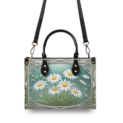 Field of Daisies Crossbody Bag - Nature-Inspired Vegan Leather Purse, Unique Gift for Women