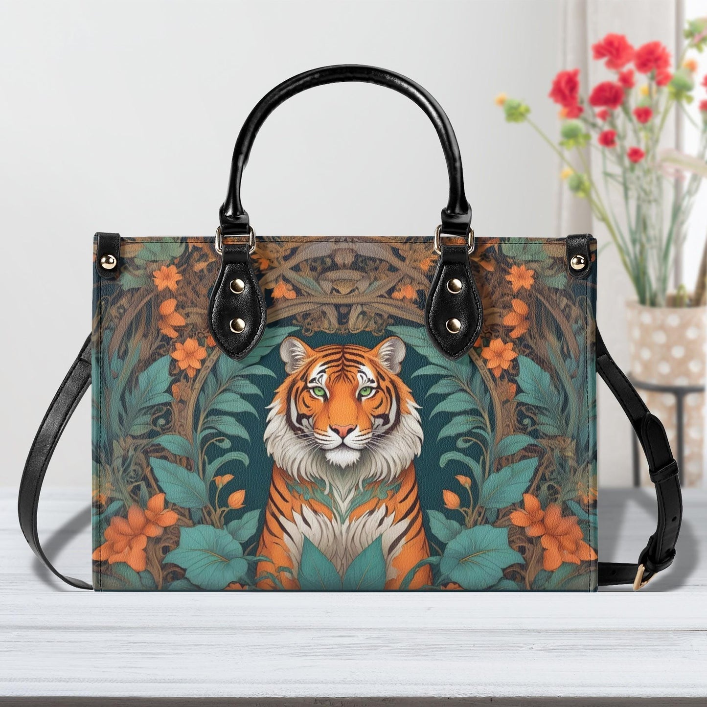 Exotic Tiger Bag Cute Crossbody Bag Unique Purse Cute Purse, Luxury Bag Vegan Leather Bags Printed Designer Bag