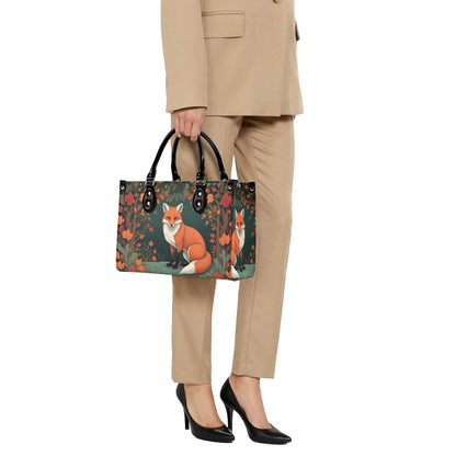 Sly Red Fox Bag Cute Crossbody Bag Unique Purse Cute Purse, Luxury Bag Vegan Leather Bags Printed Designer Bag