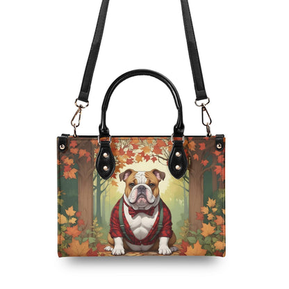 Bulldog in Flannel Shirt and Suspenders Bag Cute Crossbody Bag Unique Purse Cute Purse, Luxury Bag Vegan Leather Bags Printed Designer Bag