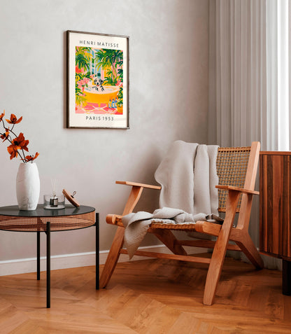 Matisse Style Dalmatian Bath Print: Funny Bathroom Wall Art