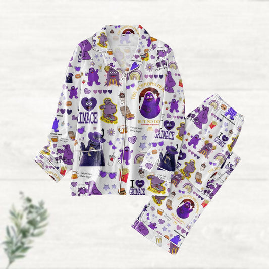 Christmas Grimace Pajamas Set, Mcdonald Pajamas Family, Funny Christmas Vacation Pyjamas, Christmas Pajamas For Party, Gift For Fan