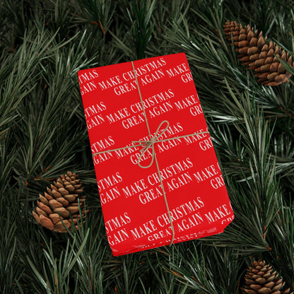 Trump Make Christmas Great Again Wrapping Paper, Trump Christmas Gift Wrap Paper, Republican Wrapping Paper, Trump Santa Wrapping Paper