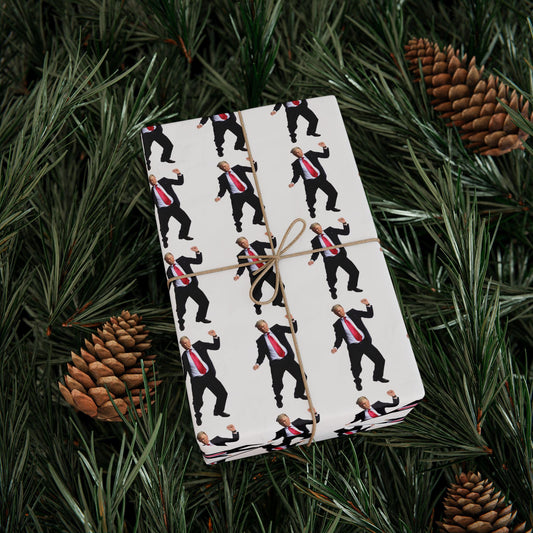 Wrapping Papers, Christmas Gift Wrap, Trump 47 Dancing Republican Gag Gift, Funny Paper, White Elephant Gifts