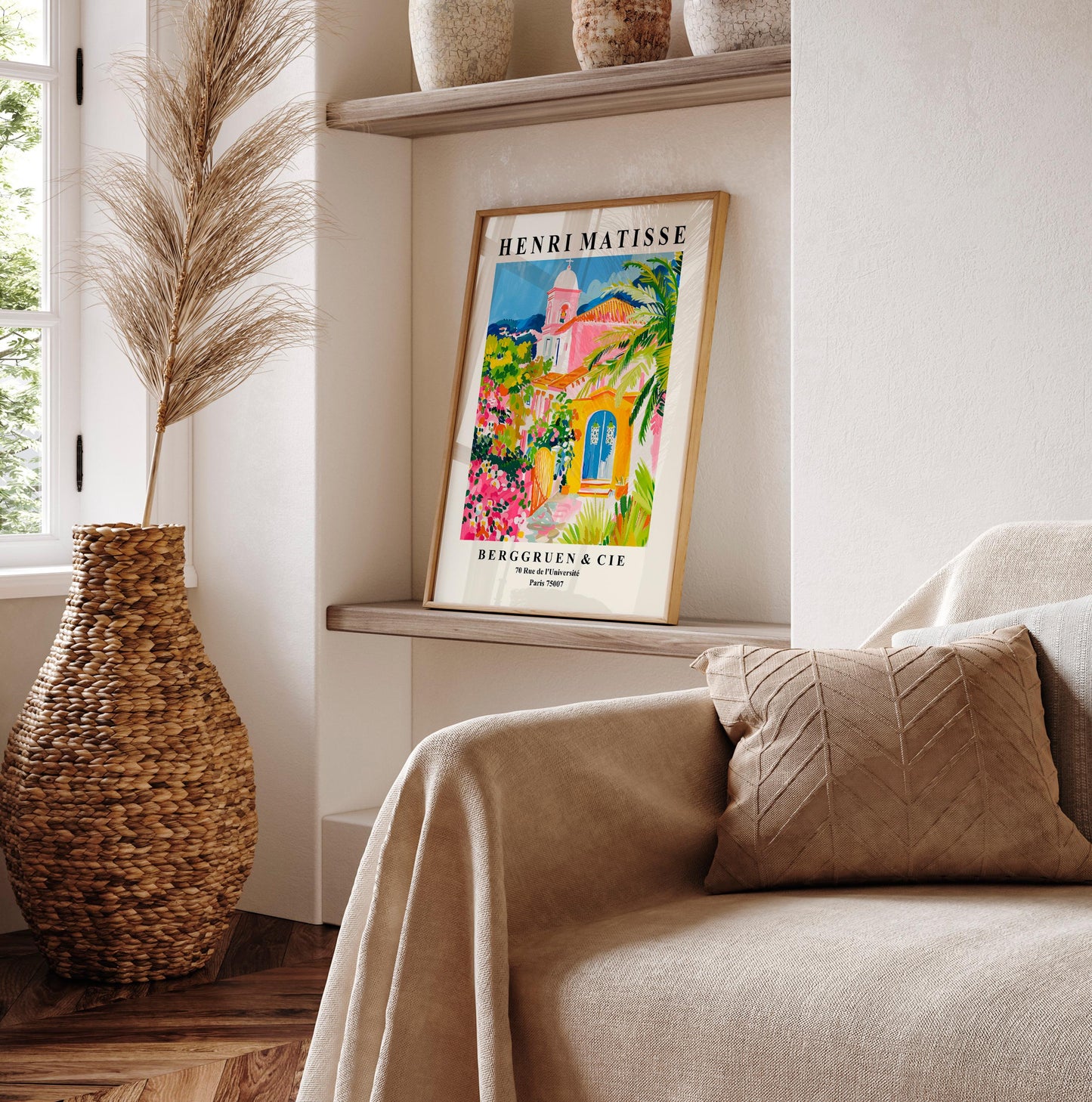 Matisse Inspired Church Painting: Mediterranean Art Print