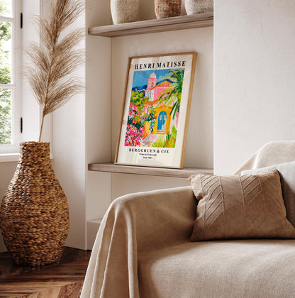 Matisse Inspired Church Painting: Mediterranean Art Print