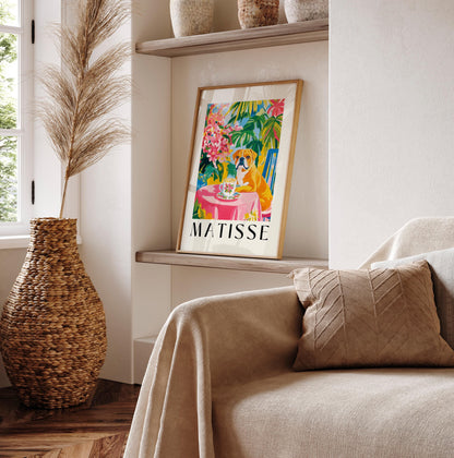 English Bulldog Coffee Print: Matisse Style Kitchen Wall Art
