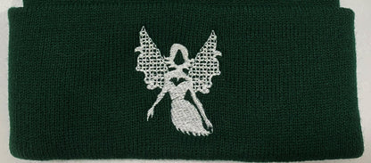 DARK FAIRY Beanie, Embroidered Winter hat, Nature Themed Cool Trendy Street Wear Design Comfy Cold Weather Wear, Great Gift Present for Teen