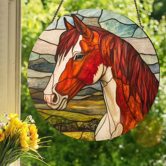 Paint Horse: Stained Glass Style Window Hanging