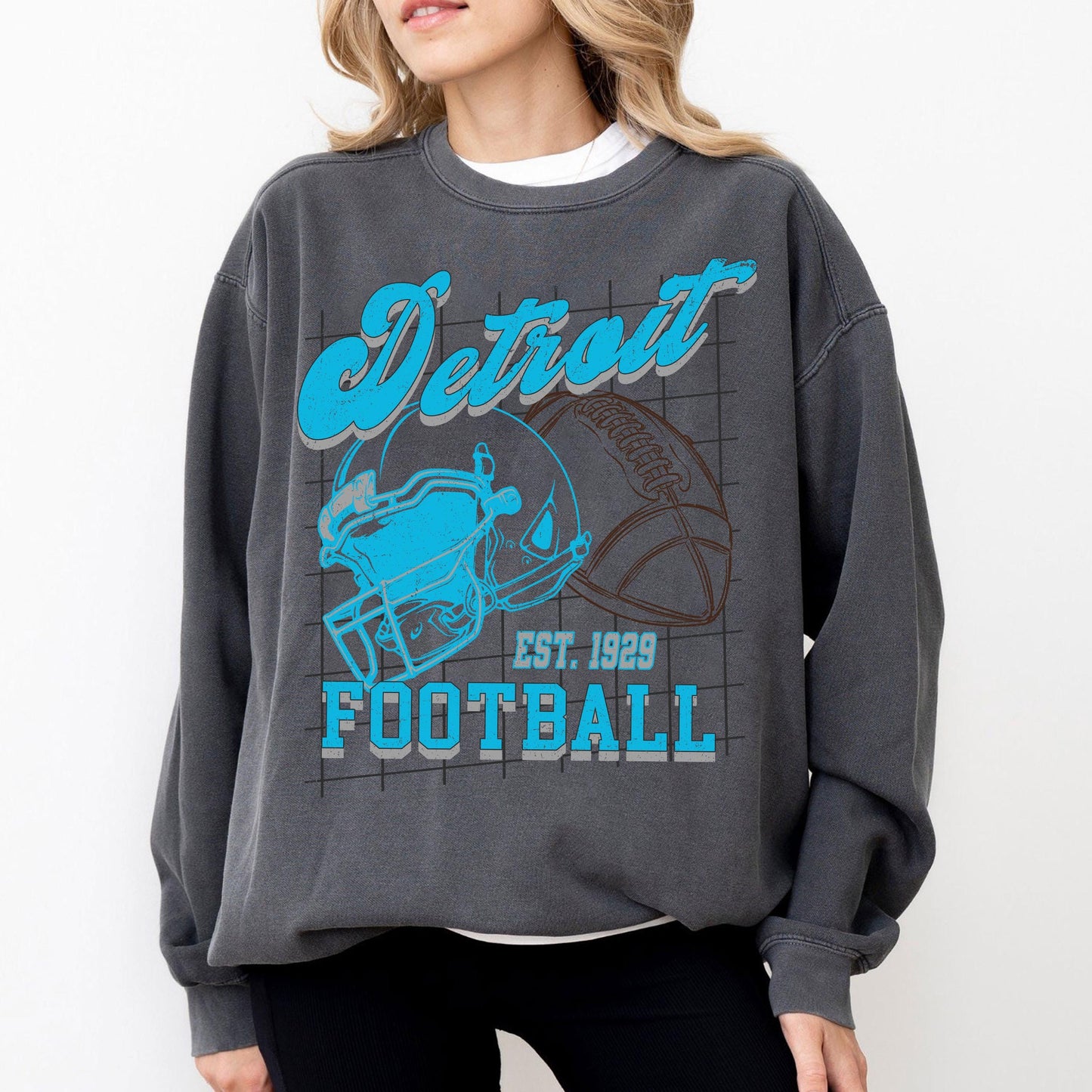 Detroit Football Shirt For Him, Vintage Detroit Sweatshirt, Detroit Football Retro Gift, Detroit Gift For Her, Detroit Football Crewneck