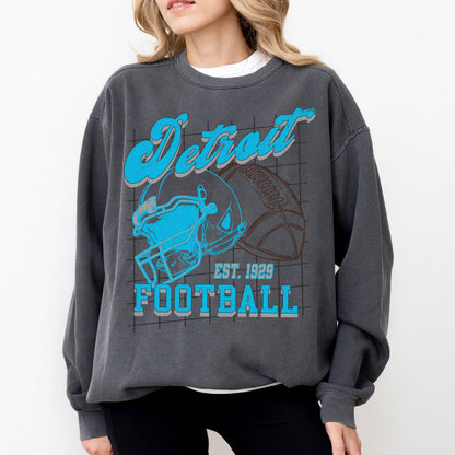 Detroit Football Shirt For Him, Vintage Detroit Sweatshirt, Detroit Football Retro Gift, Detroit Gift For Her, Detroit Football Crewneck