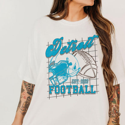 Detroit Football Shirt For Him, Vintage Detroit Sweatshirt, Detroit Football Retro Gift, Detroit Gift For Her, Detroit Football Crewneck