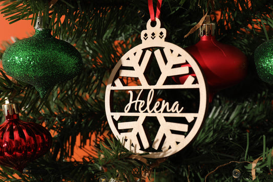 Custom Wooden Ornaments, Christmas Gift, Holiday Gift, Laser Cut Ornament, Engraved Gift, Christmas Tree Decor, Rustic Decor, Wood Gift