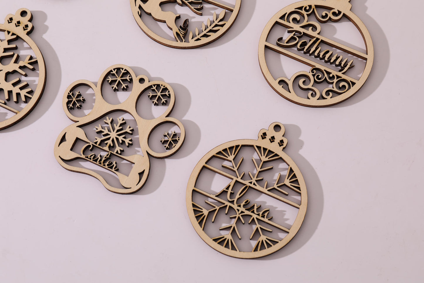 Personalized Wooden Ornament, Xmas Gift, Holiday Ornament, Laser Cut Ornament, Engraved Gift, Christmas Tree Decor, Rustic Decor, Wood Gift