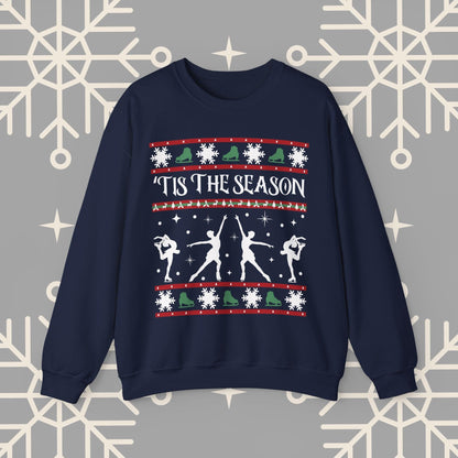 Figure Skating Christmas Sweatshirt, 'Tis the Season Ice Skating , Figure Skater Crewneck, Figure Skating Gifts