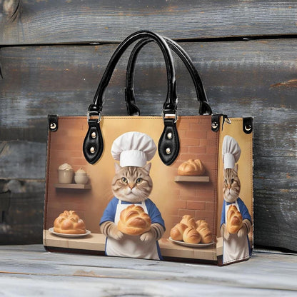 Baker Cat Bag Cute Crossbody Bag Unique Purse Cute Purse, Luxury Bag Vegan Leather Bags Printed Designer Bag