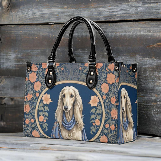 Afghan Hound in Silk Scarf Crossbody Bag - Elegant Designer Purse, Unique Dog Lover Gift