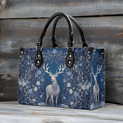 Majestic Deer Crossbody Bag - Nature-Inspired Vegan Leather Designer Purse, Unique Gift for Women