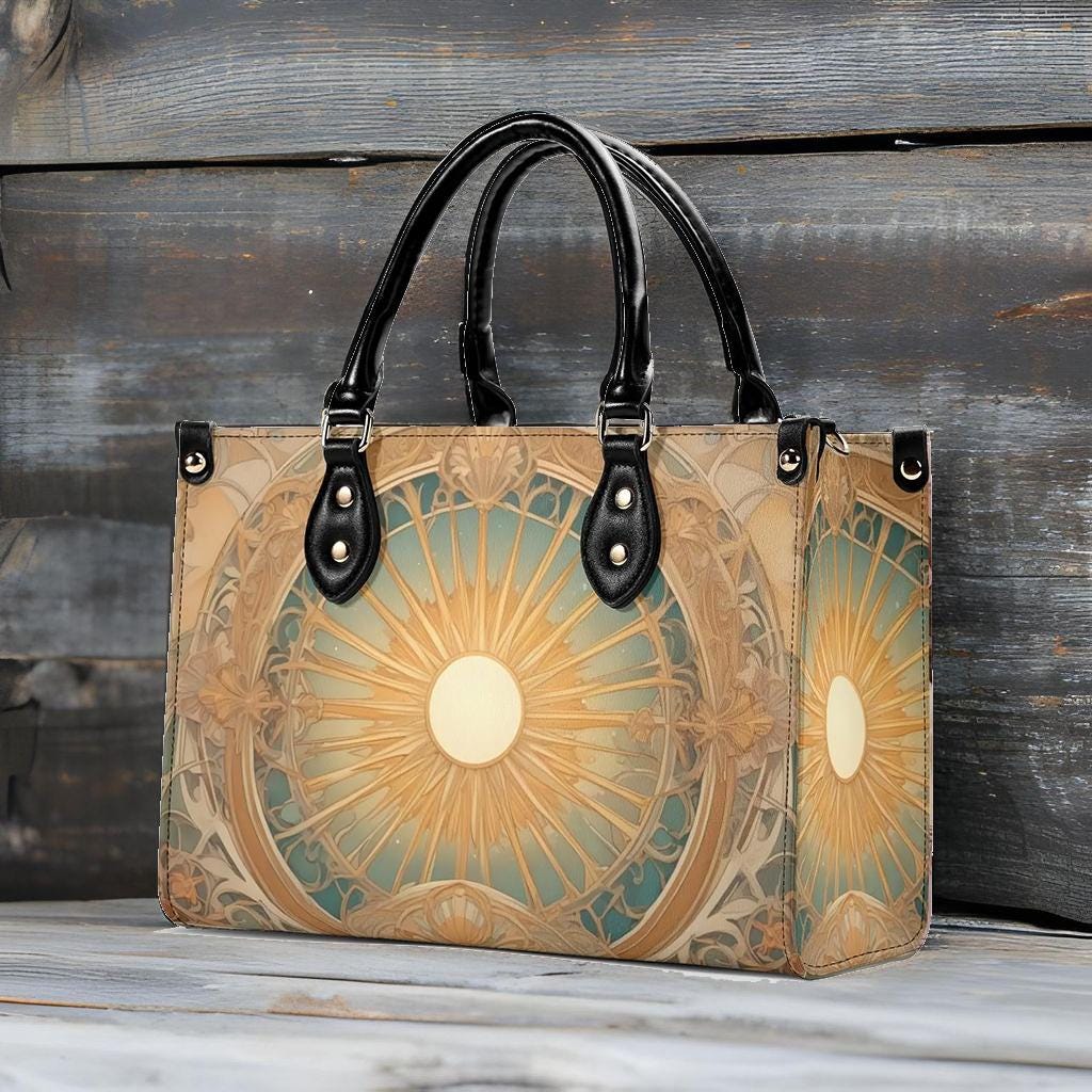 Sun Art Nouveau Bag Cute Crossbody Bag Unique Purse Cute Purse, Luxury Bag Vegan Leather Bags Printed Designer Bag