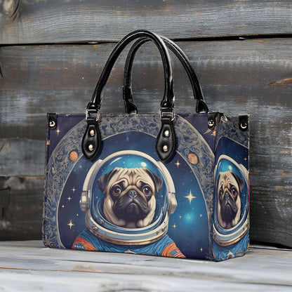Pug Astronaut Bag Cute Crossbody Bag Unique Purse Cute Purse, Luxury Bag Vegan Leather Bags Printed Designer Bag